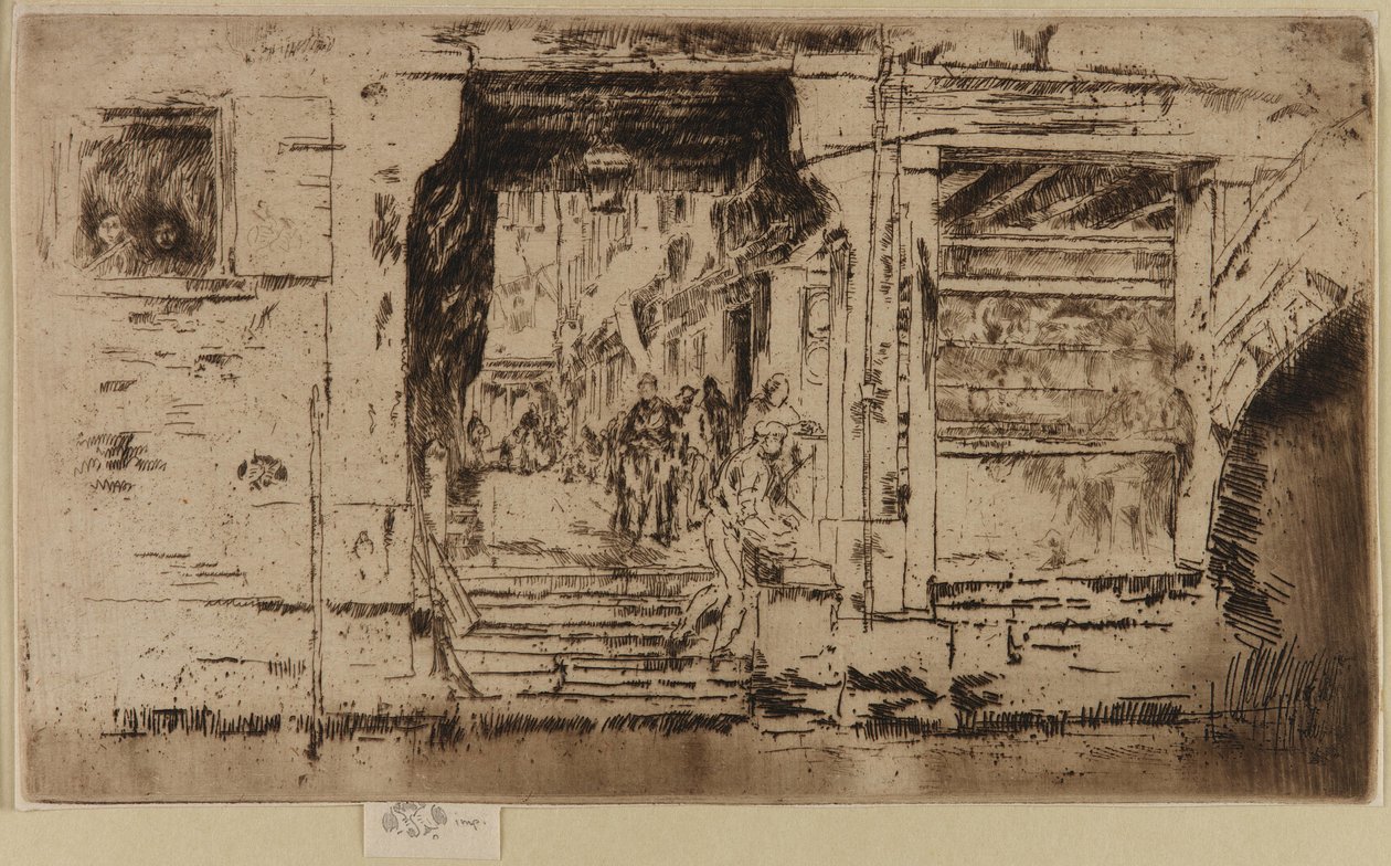 La tienda de pescado, Venecia, 1879-1880 de James Abbott McNeill Whistler