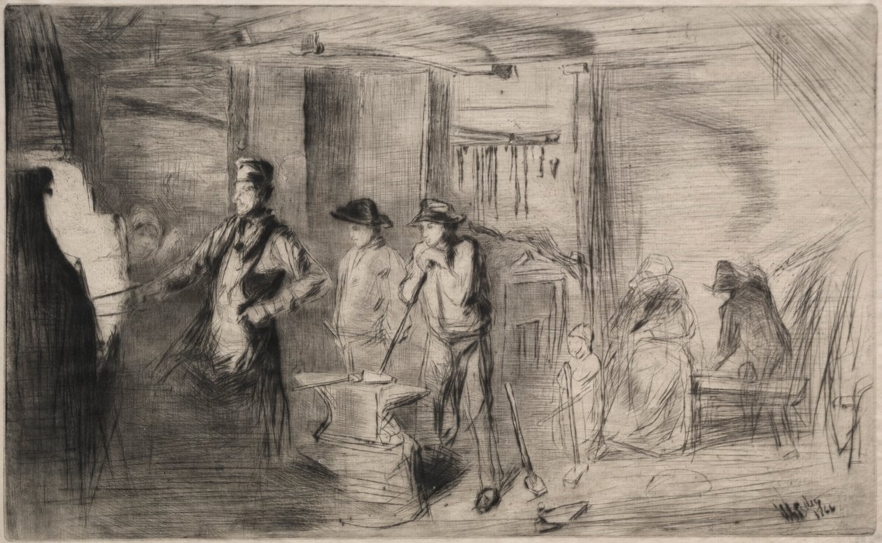 La forja, 1866 de James Abbott McNeill Whistler