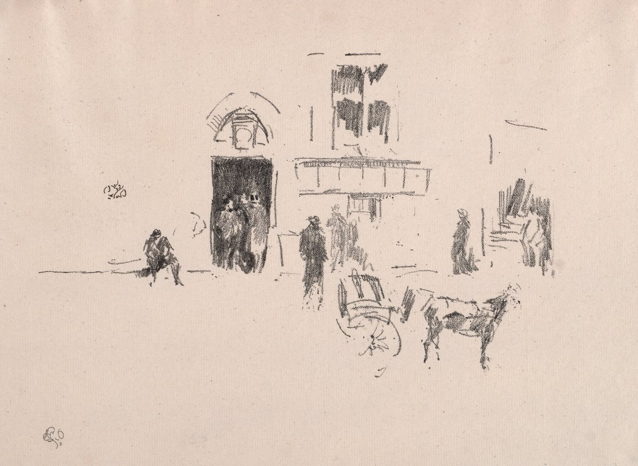 La puerta del escenario del Gaiety, 1879 de James Abbott McNeill Whistler