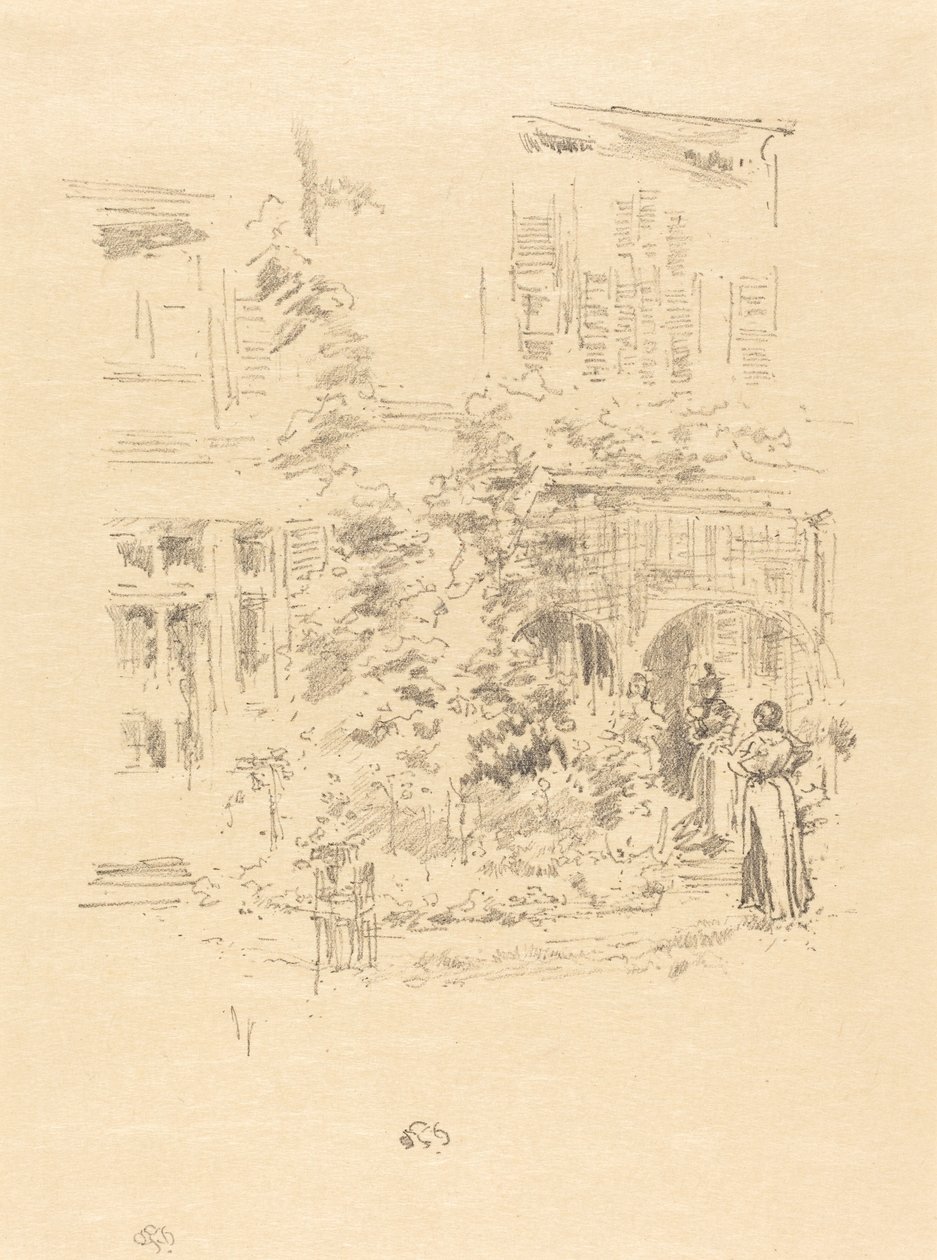 El porche del jardín, 1894 de James Abbott McNeill Whistler