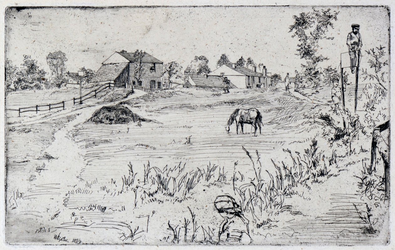 El paisaje con el caballo de James Abbott McNeill Whistler