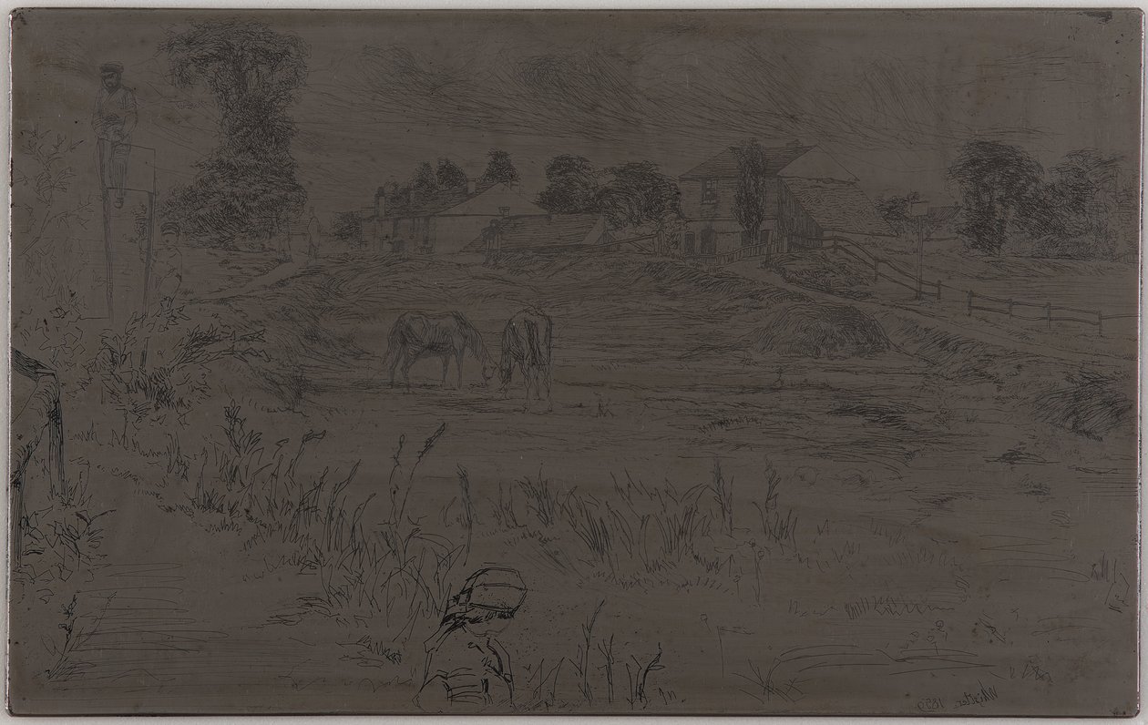 El paisaje con el caballo, 1859 de James Abbott McNeill Whistler