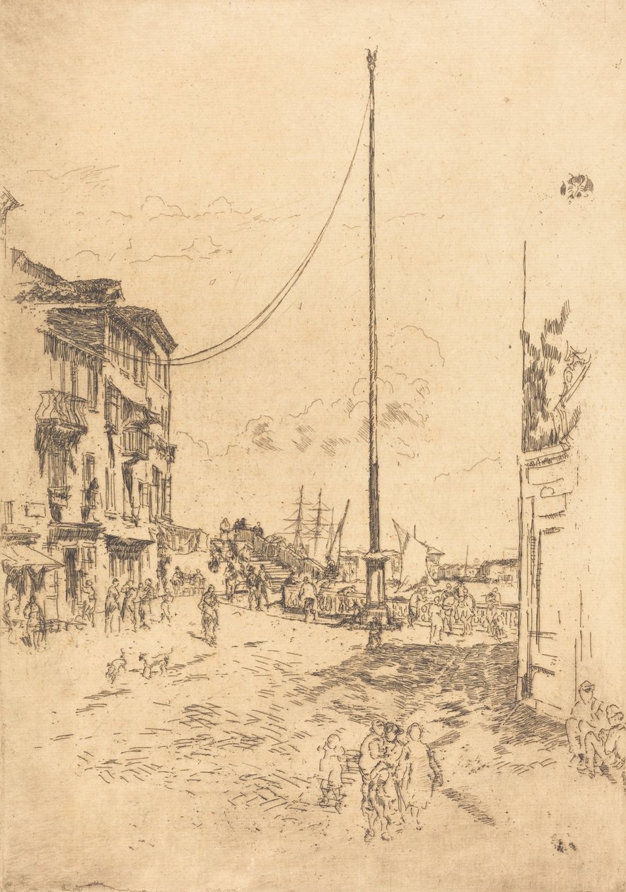 El pequeño mástil, 1880 de James Abbott McNeill Whistler