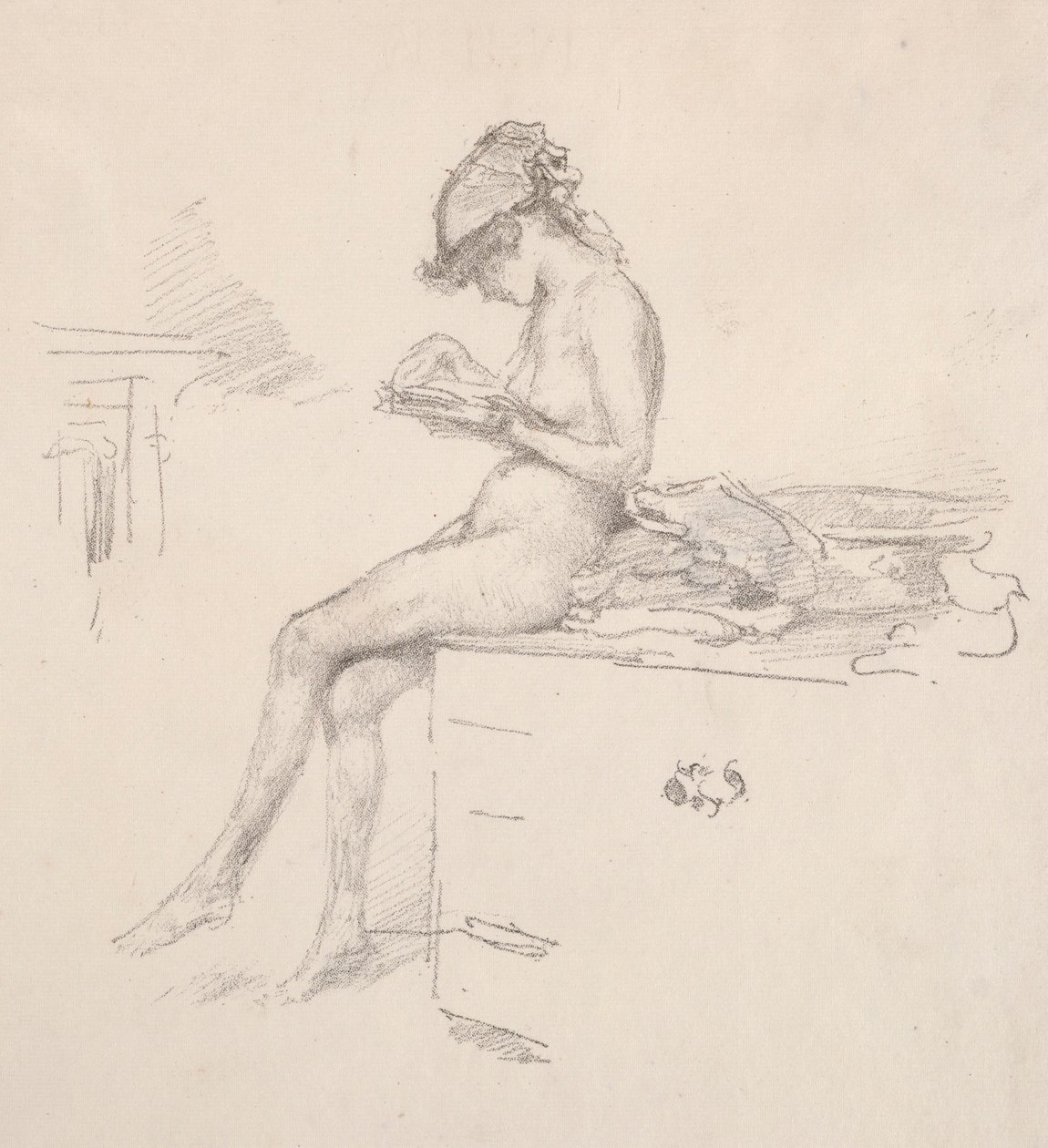 La Pequeña Modelo Desnuda Leyendo de James Abbott McNeill Whistler