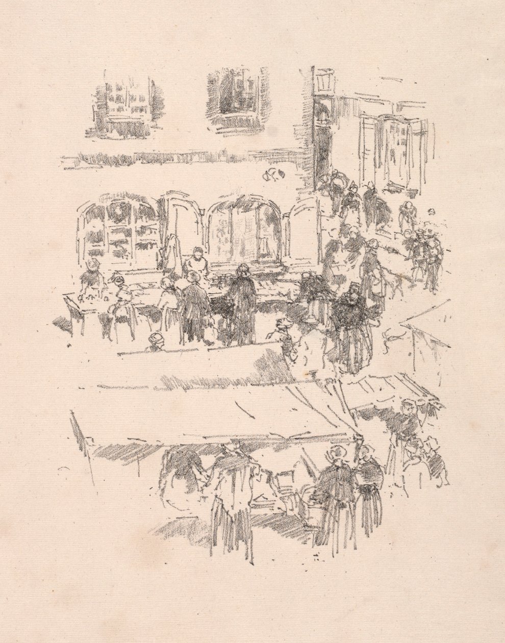 El mercado, Vitre de James Abbott McNeill Whistler