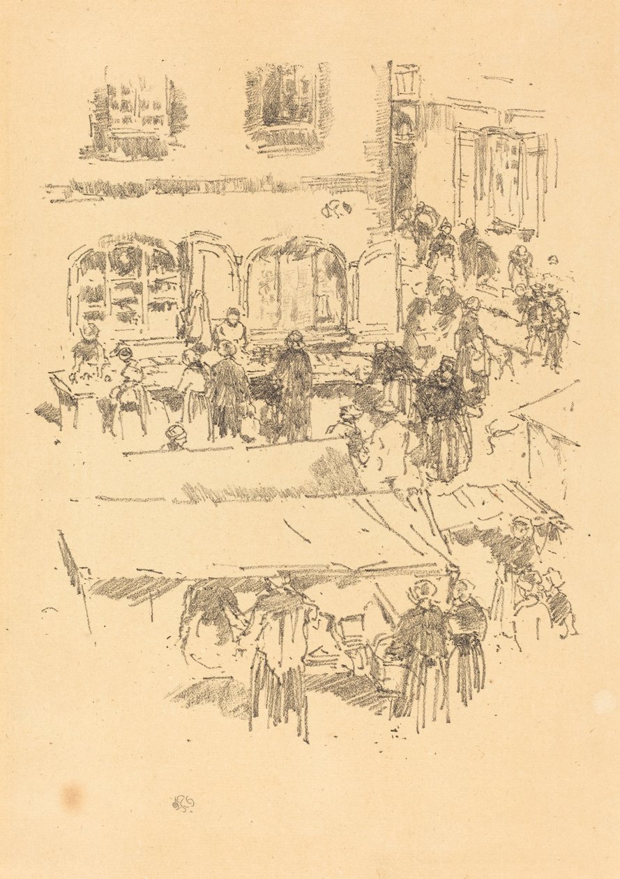 El Mercado, Vitré, 1893 de James Abbott McNeill Whistler