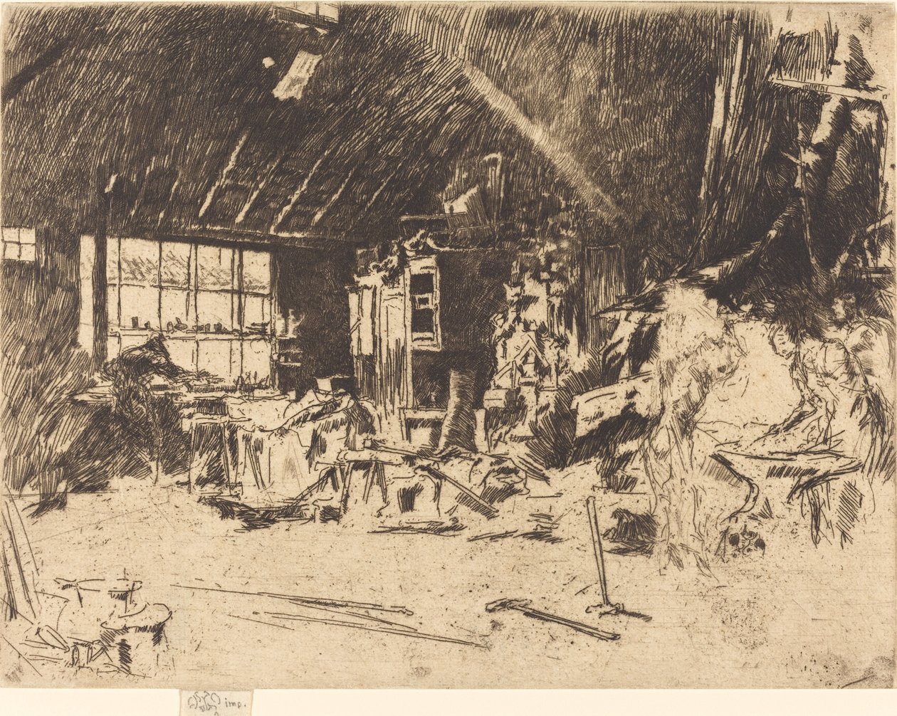 La herrería, c. 1880 de James Abbott McNeill Whistler