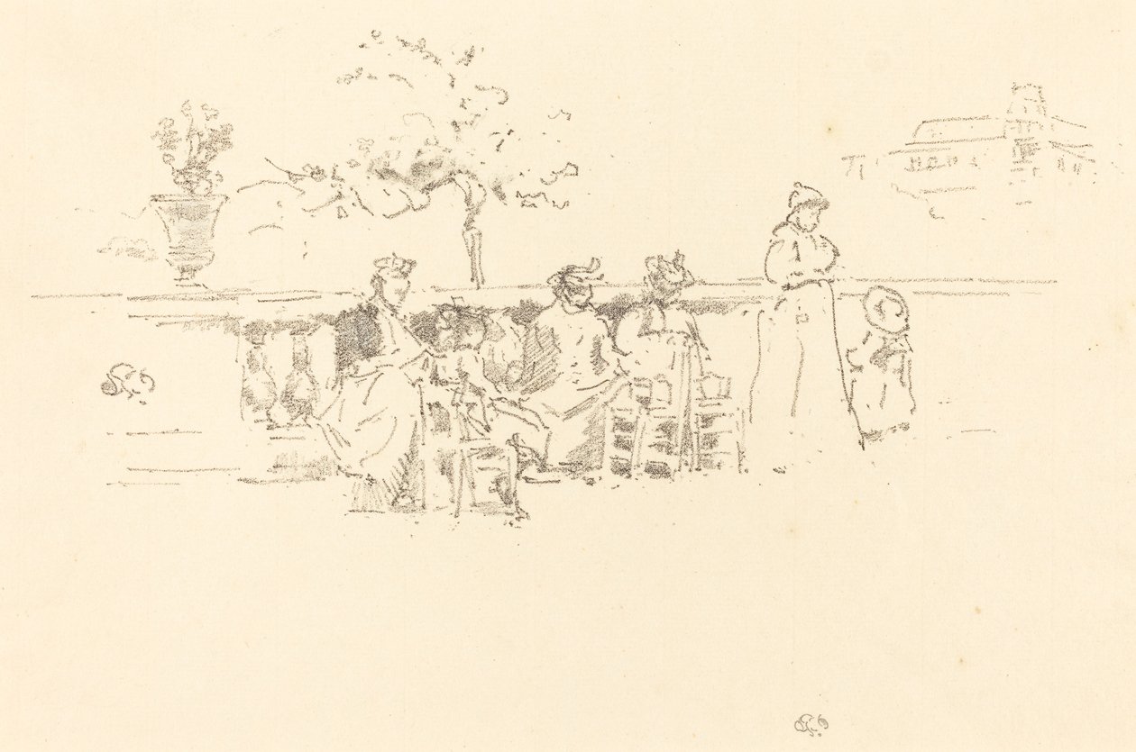 La Terraza, Luxemburgo, 1894 de James Abbott McNeill Whistler