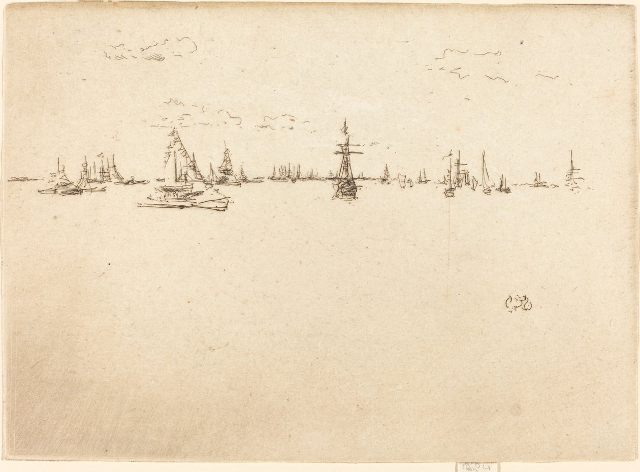 El barco torreta, 1887 de James Abbott McNeill Whistler