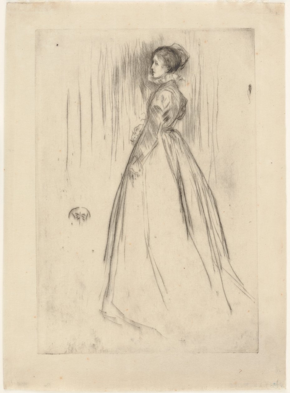 El vestido de terciopelo, Sra. Leyland, 1873 de James Abbott McNeill Whistler