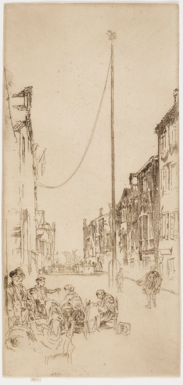 El mástil veneciano, 1879-1880 de James Abbott McNeill Whistler