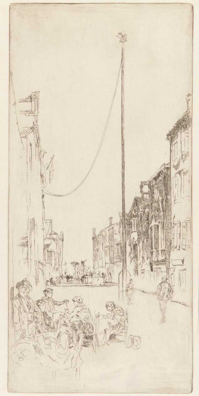 El Mástil Veneciano, 1879-1880 de James Abbott McNeill Whistler