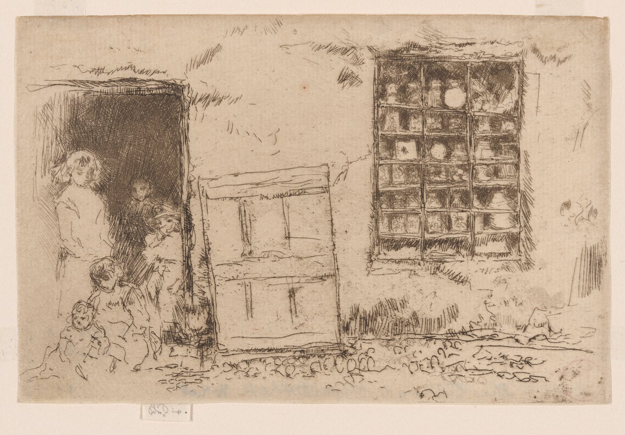 The Village Sweet Shop, c.1884-86 (aguafuerte; tinta sobre papel) de James Abbott McNeill Whistler
