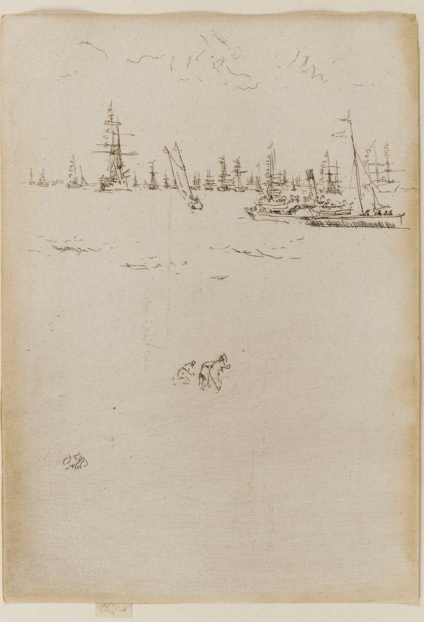 El barco de los visitantes, 1887 de James Abbott McNeill Whistler