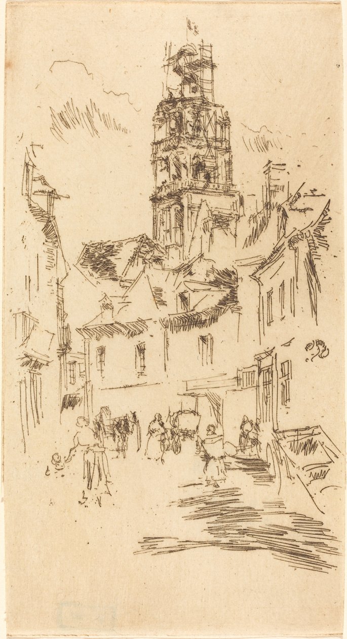 Torre St. Antoine, Loches, 1888 de James Abbott McNeill Whistler