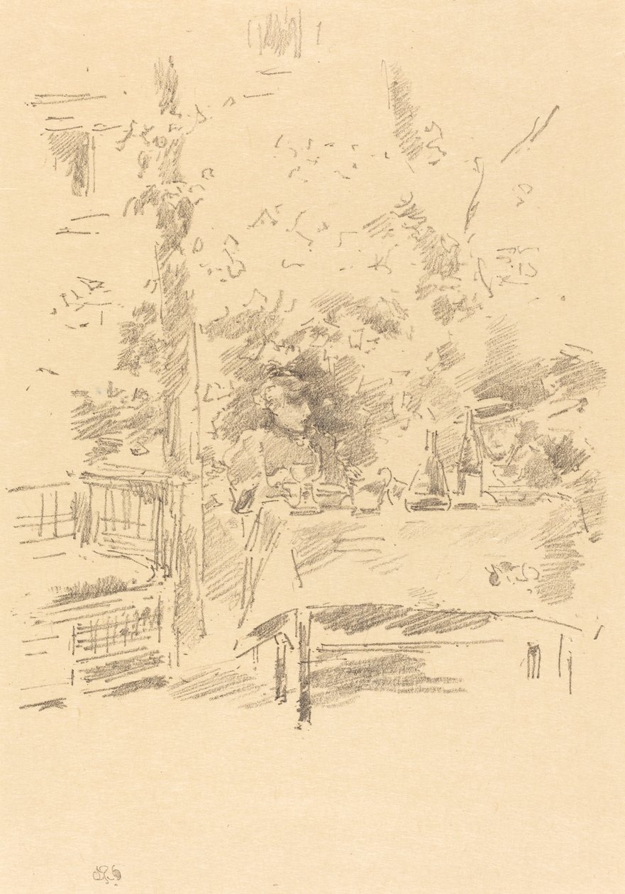 Tête-à-tête en el jardín, 1894 de James Abbott McNeill Whistler