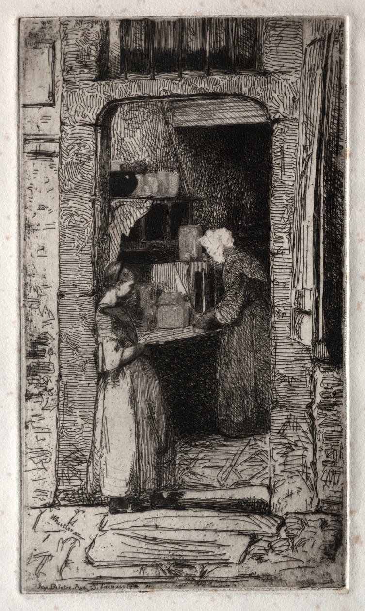 Doce Aguafuertes de la Naturaleza: La Vendedora de Mostaza, 1858 de James Abbott McNeill Whistler