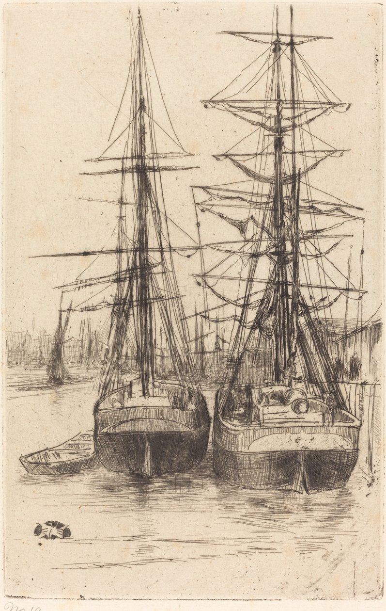 Dos Barcos, 1875 de James Abbott McNeill Whistler