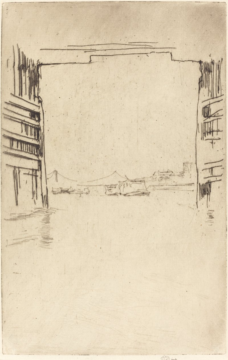 Bajo el viejo puente de Battersea, 1879 de James Abbott McNeill Whistler