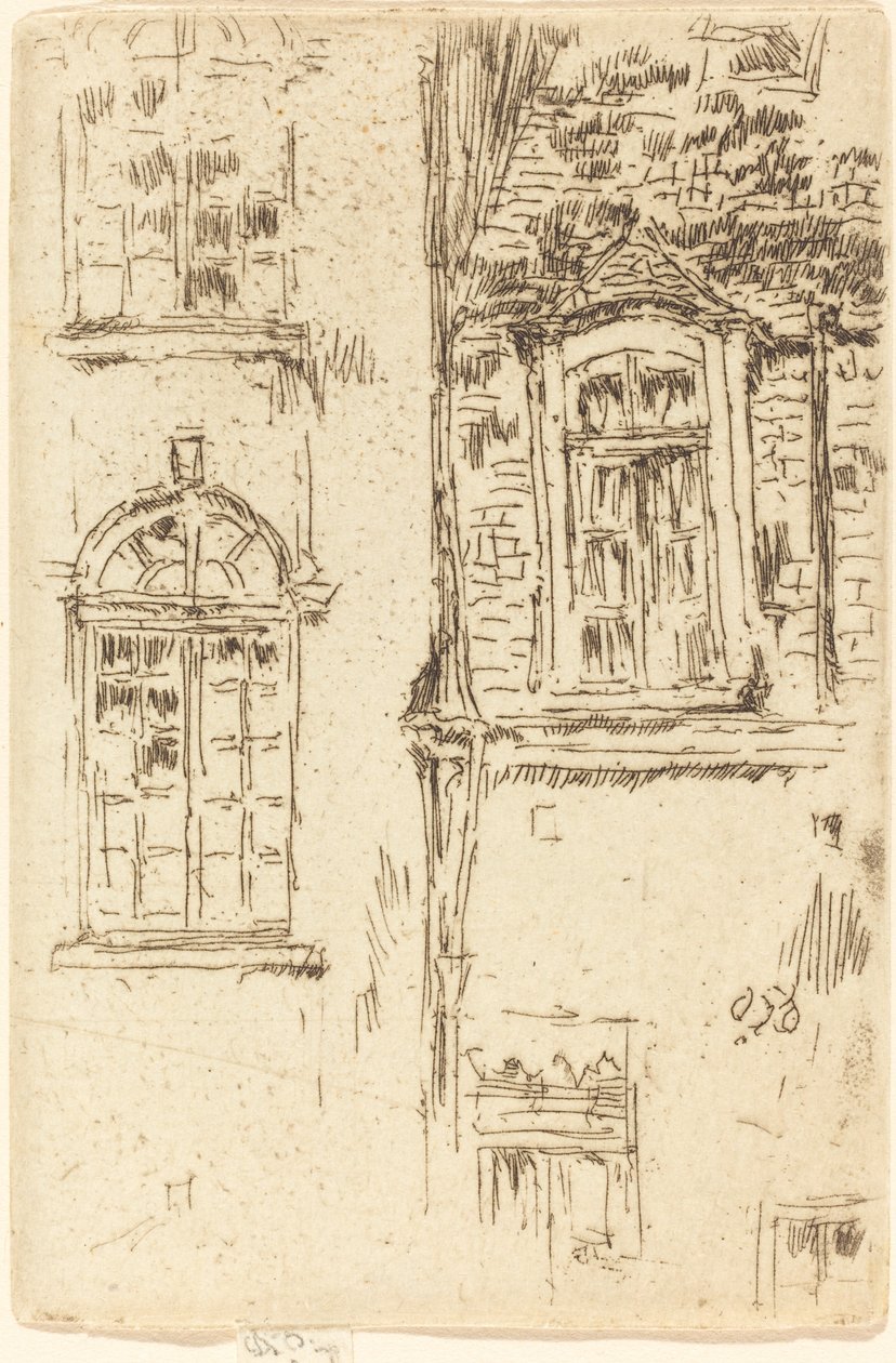 Ventanas frente al hotel, Bourges, 1888 de James Abbott McNeill Whistler