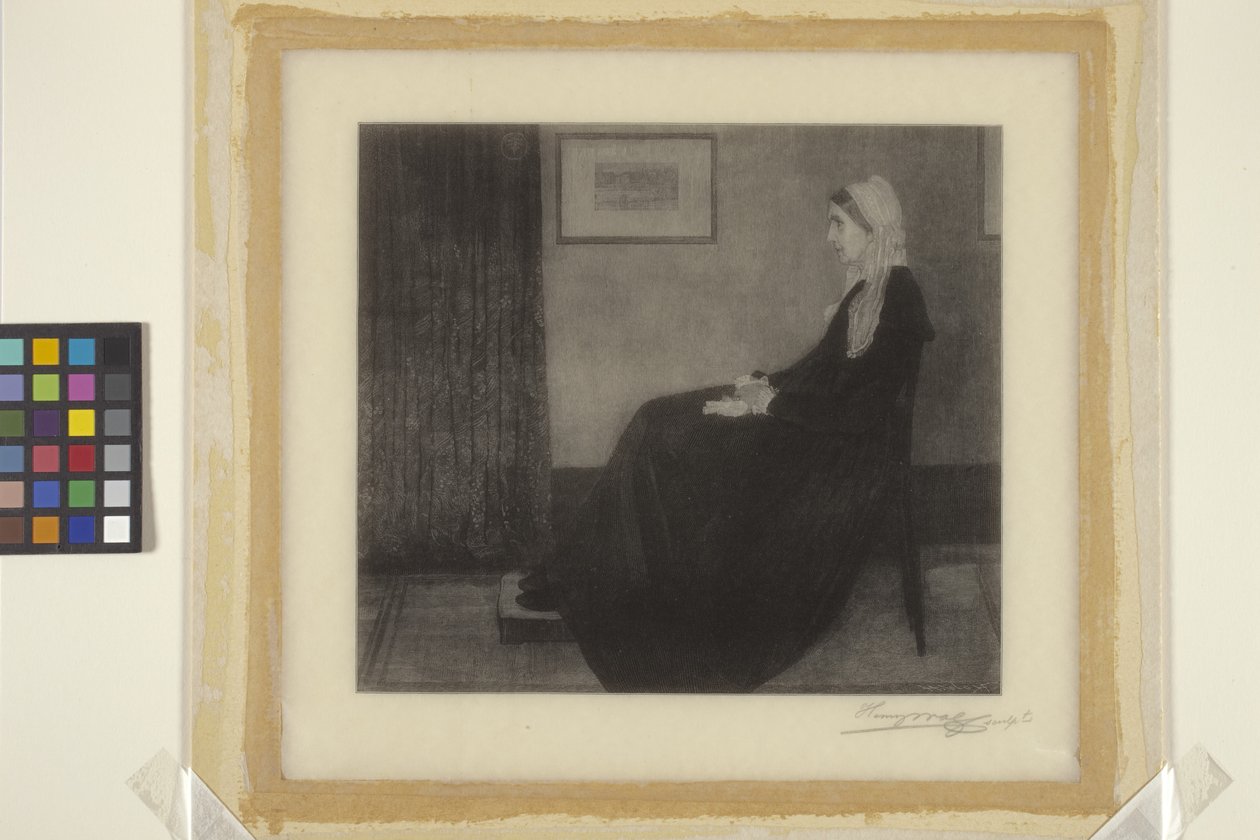 La madre de Whistler (tinta sobre papel) de James Abbott McNeill & Wolf Henry (1852 1916) Whistler