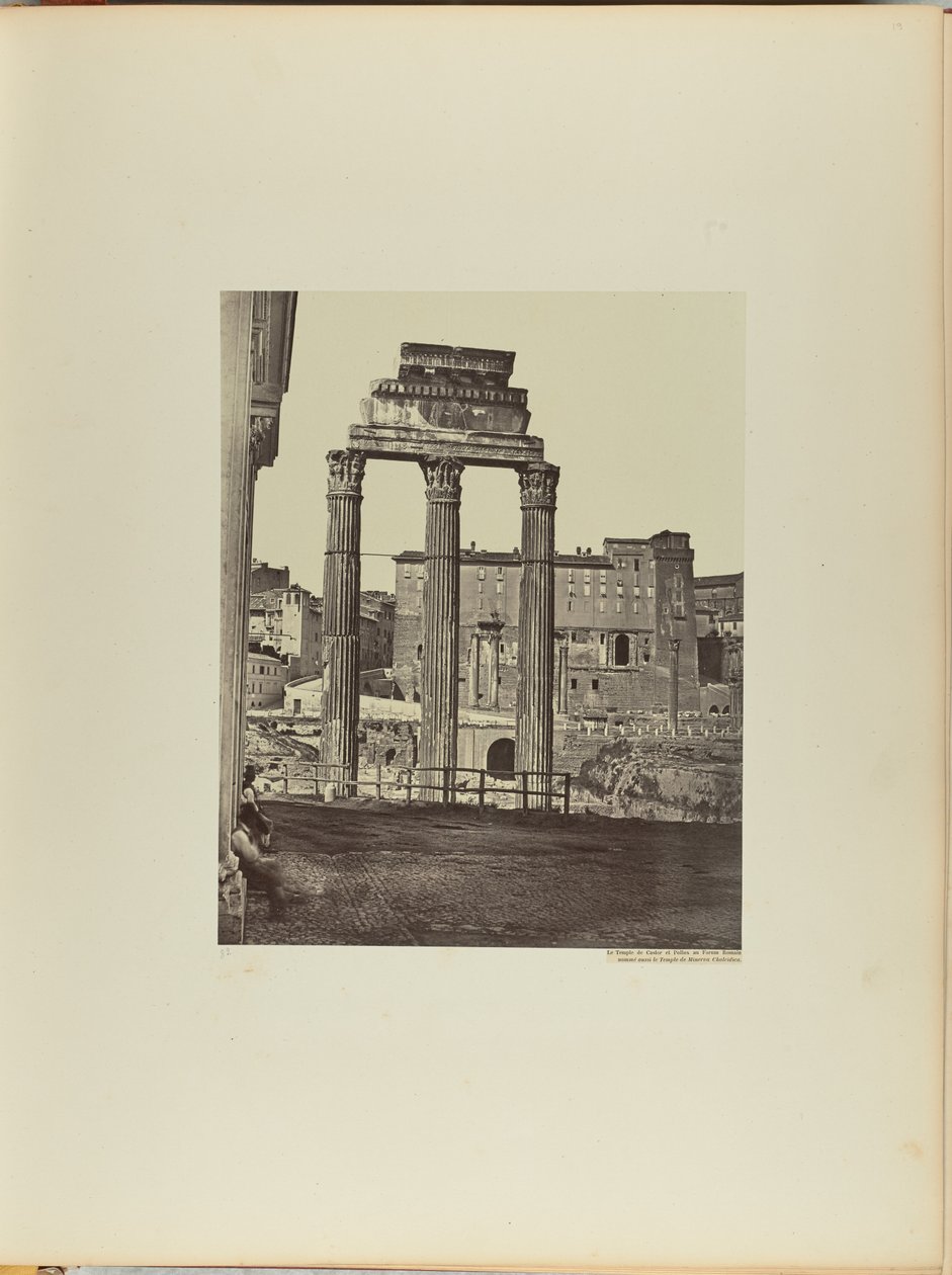 El Templo de Cástor y Pólux en el Foro Romano, también conocido como Templo de Minerva Calcídica de James Anderson