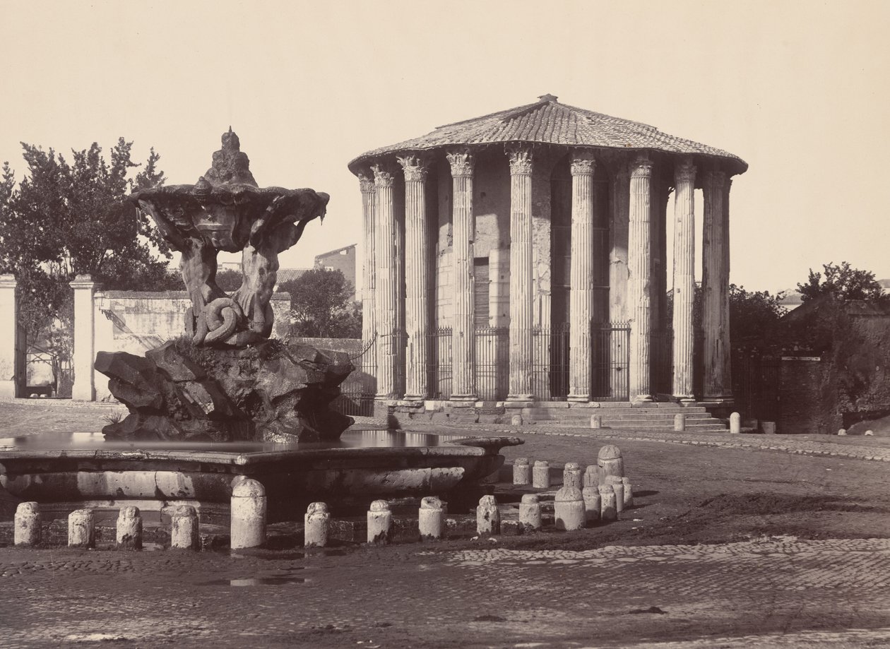 Templo de Vesta y Fuente, Roma, 1860s de James Anderson