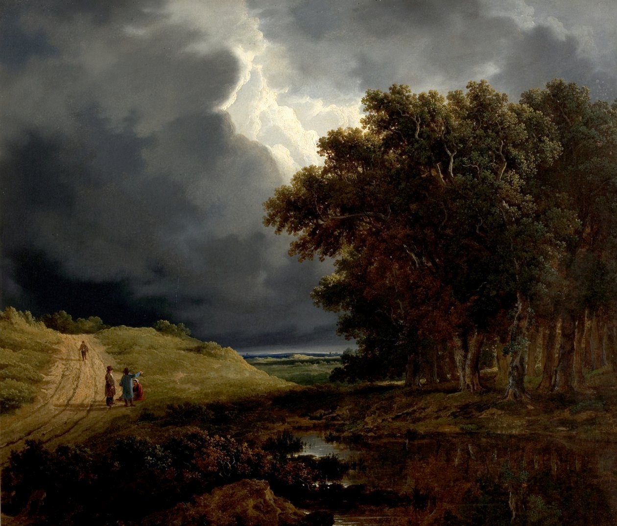 El borde de un bosque, tormenta en camino, 1826 de James Arthur OConnor