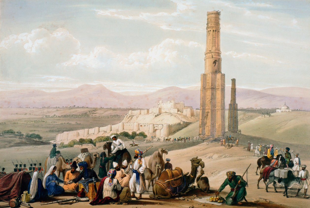 Fortaleza y ciudadela de Ghanzi, Primera Guerra Anglo-Afgana, 1838-1842 c1850 de James Atkinson