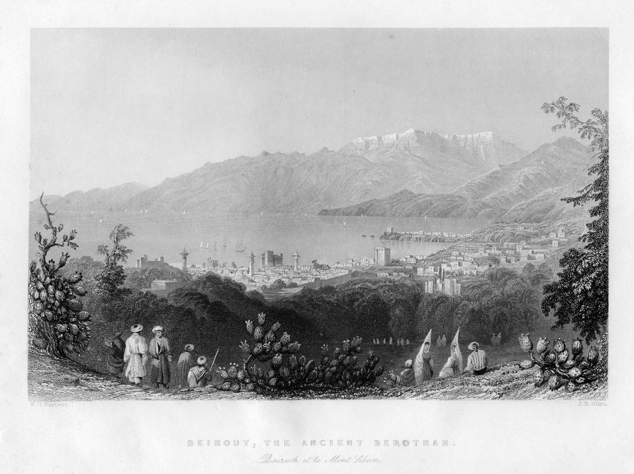 Beirut, la antigua Berothah, Siria, 1841 de James B. Allen