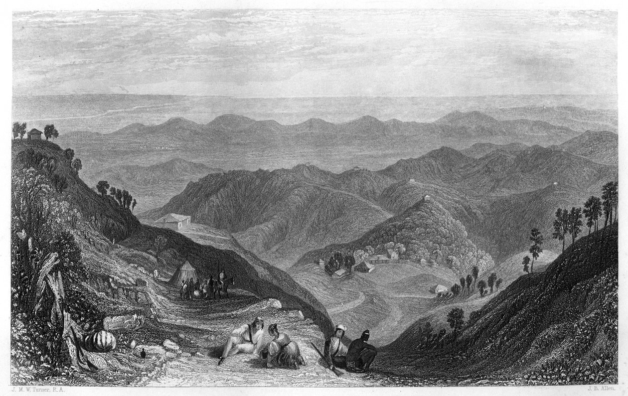 Mussoorie y el valle de Dhoon, India, c. 1860 de James B. Allen