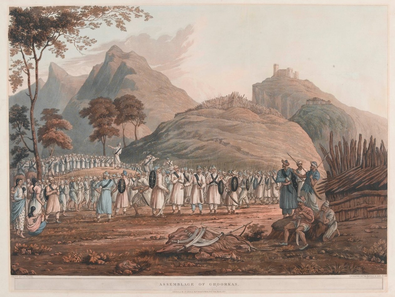 Asamblea de Ghoorkas de James Baillie (after) Fraser