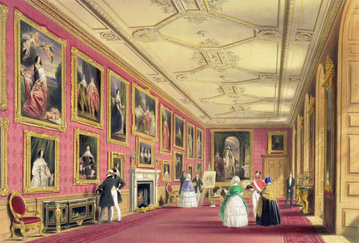 La Sala Vandyke, Castillo de Windsor de James Baker (after) Pyne