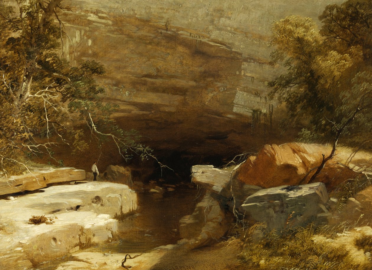 Paisaje, Porth-yr-ogof, Valle de Neath de James Baker Pyne