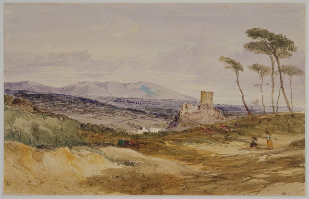 Paisaje con castillo y figuras de James Baker Pyne