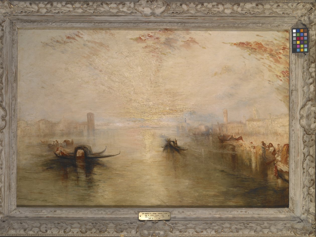 San Benedetto mirando hacia Fusina (según Turner) (óleo sobre lienzo) de James Baker Pyne