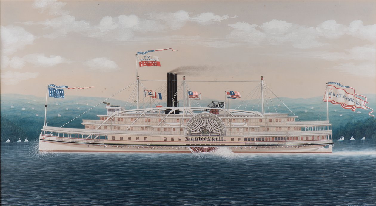 Barco de vapor de paletas Kaaterskill, 1882 de James Bard