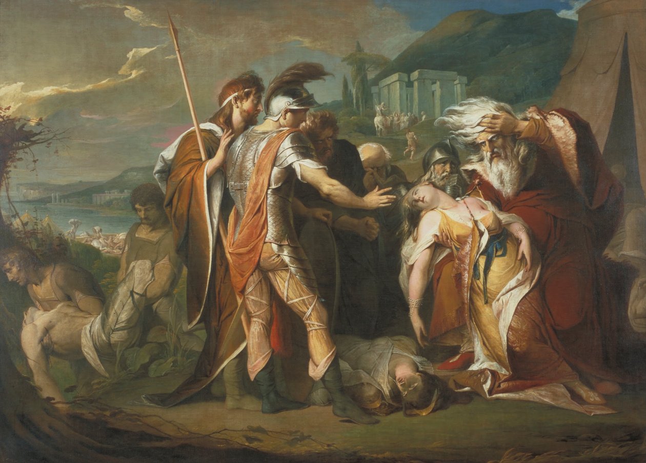 El rey Lear llorando sobre el cadáver de Cordelia de James Barry