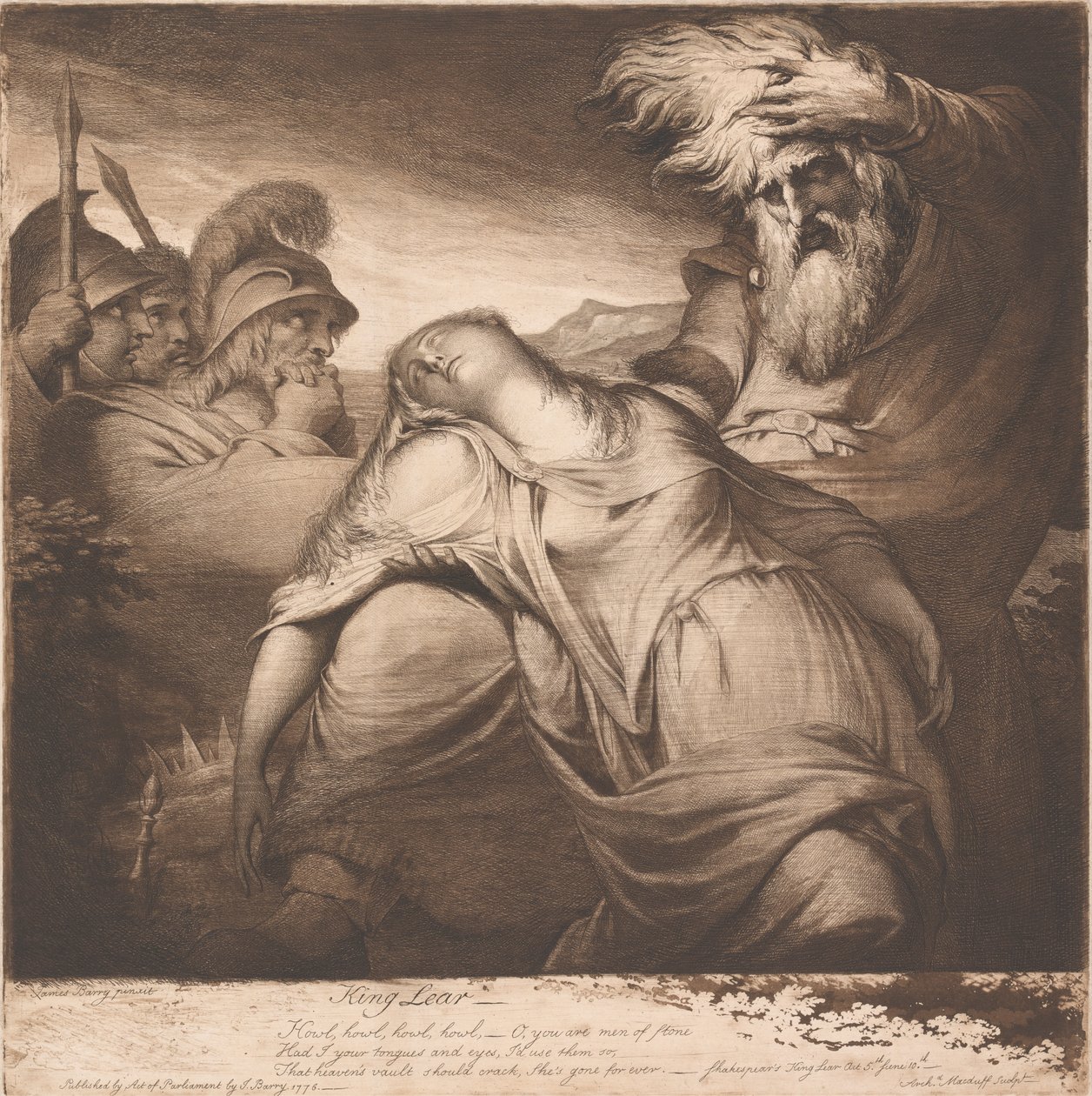 El Rey Lear y Cordelia de James Barry