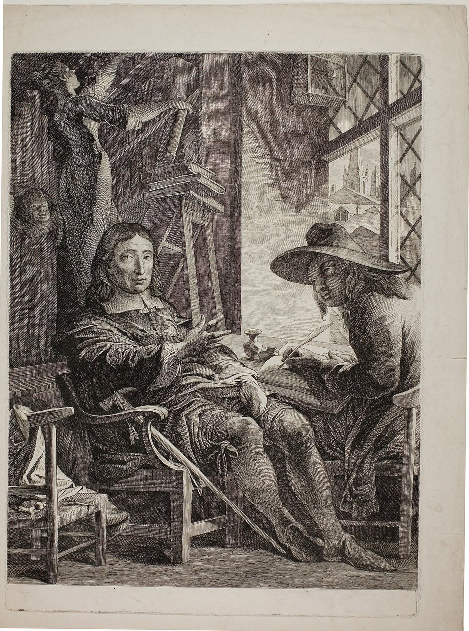Milton dictando a Ellwood el cuáquero de James Barry