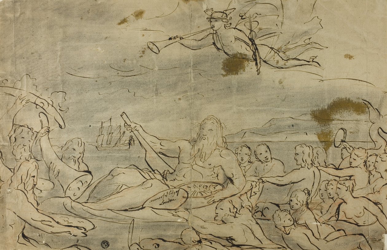 Estudio para Comercio o el triunfo del Támesis, 1767-80 de James Barry