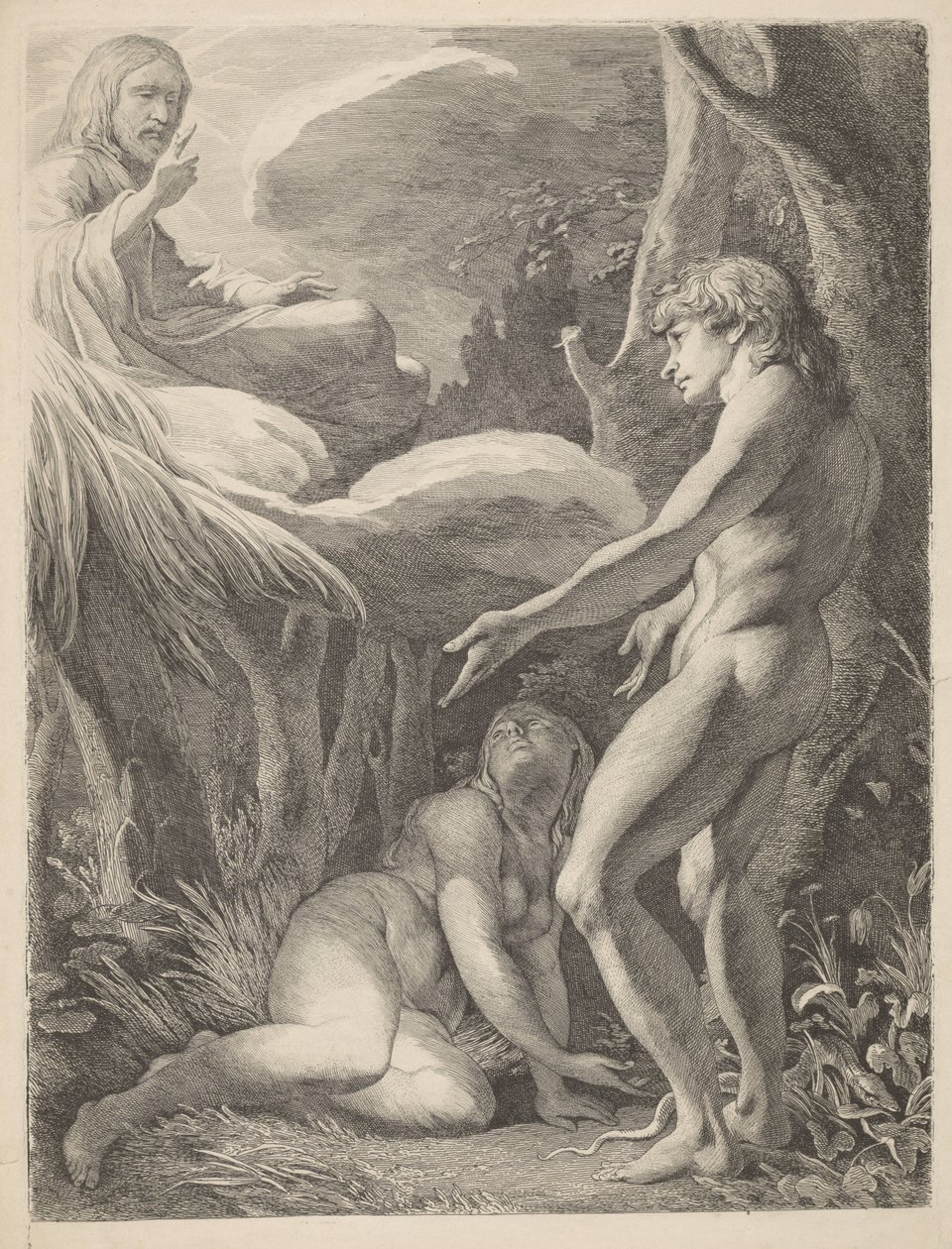 El descubrimiento de Adán y Eva El descubrimiento de Adán y Eva después de la caída Descubrimiento de Adán y Eva de James Barry