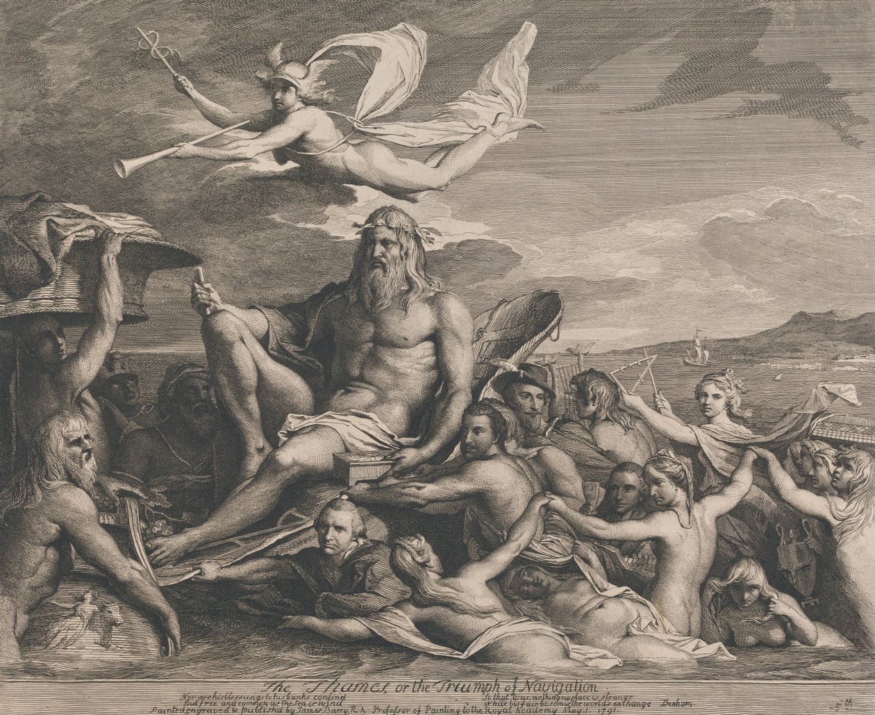 El Támesis o el triunfo de la navegación (Diseños para la Gran Sala de la Sociedad para el Fomento de las Artes) de James Barry