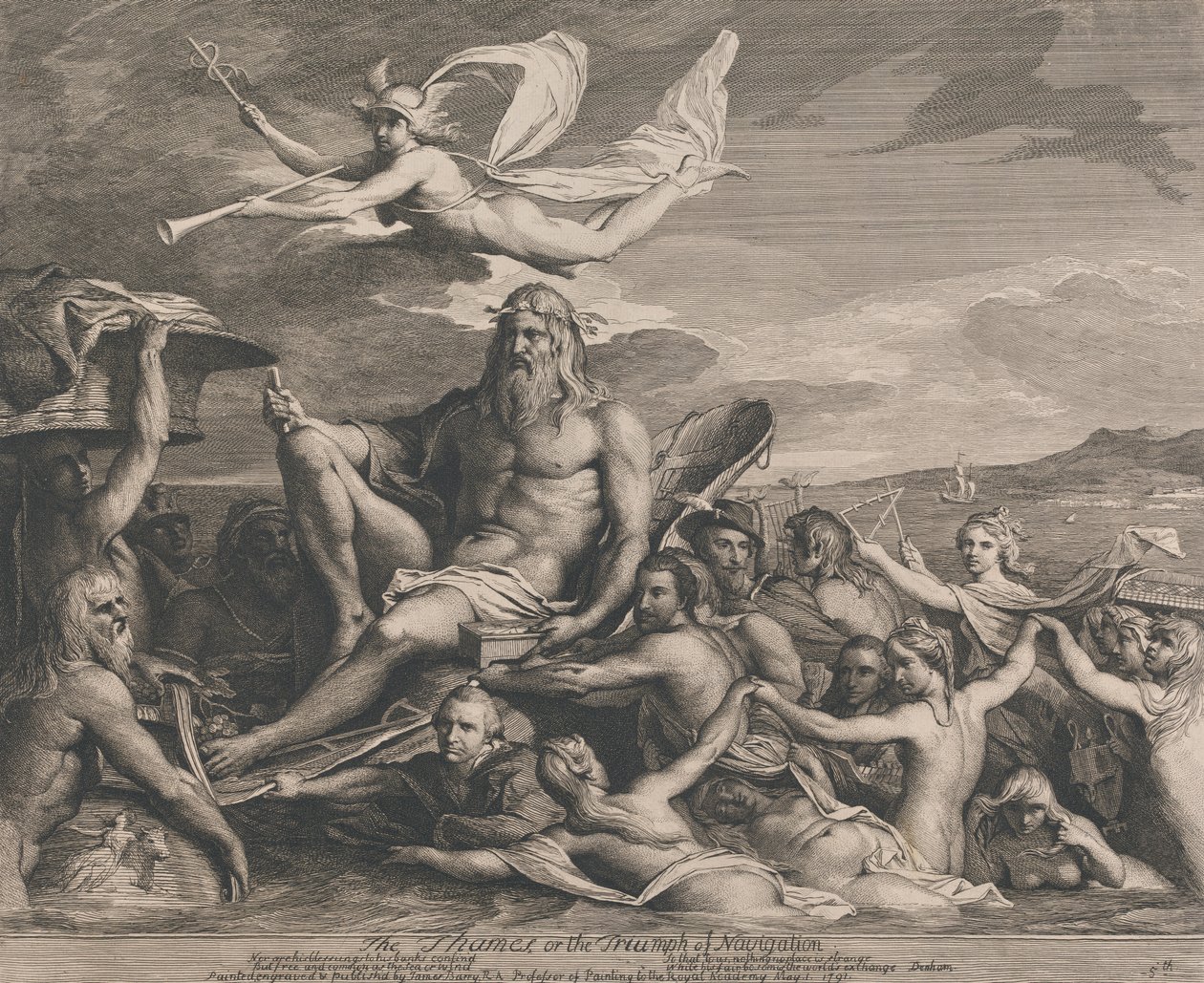 El Támesis o el triunfo de la navegación (Diseños para la Gran Sala de la Sociedad para el Fomento de las Artes) de James Barry