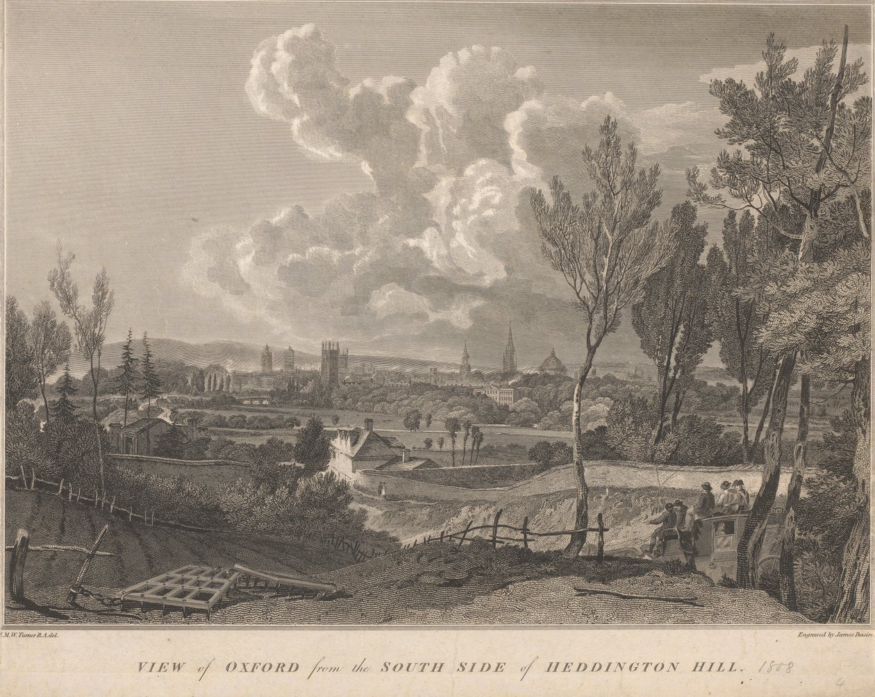 Vista de Oxford desde el lado sur de Heddington Hill de James Basire