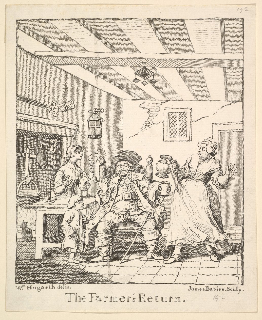 Portada de El regreso de los granjeros, marzo 1762 de James Basire I