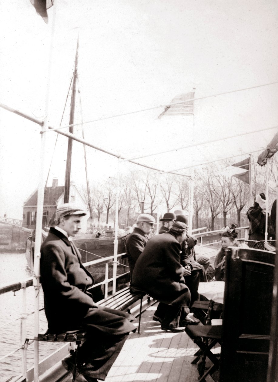 Pasajeros en barco, Broek, Países Bajos, 1898 de James Batkin