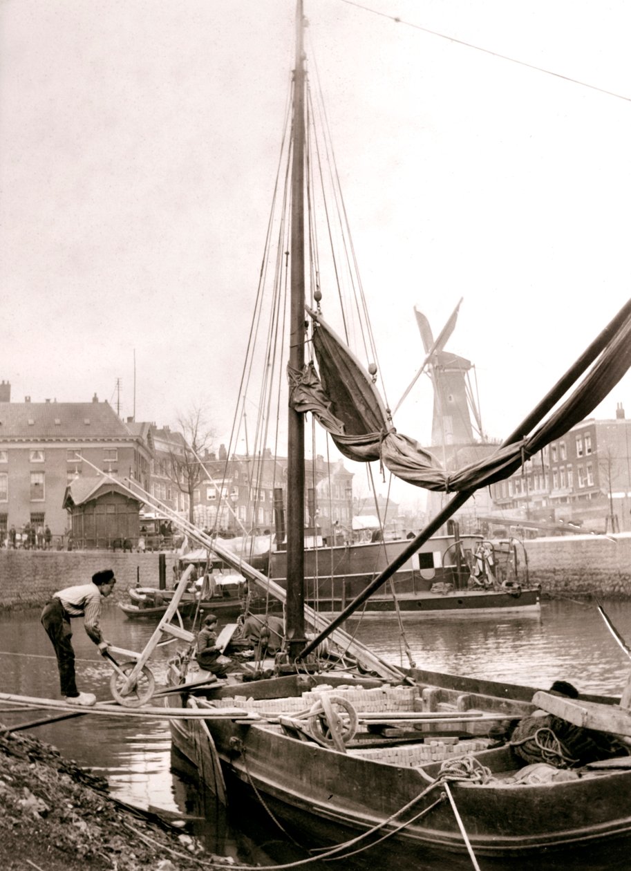 Barco del canal, Róterdam, 1898 de James Batkin