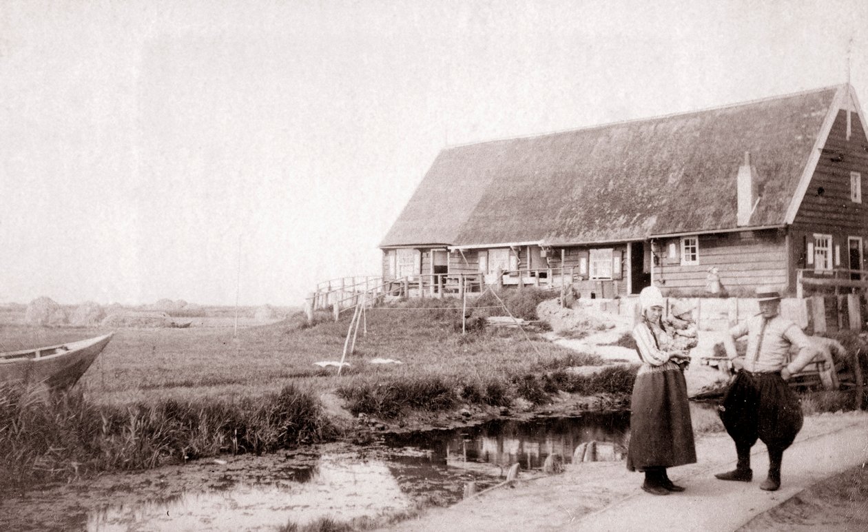 Habitantes de la isla de Marken, Países Bajos, 1898 de James Batkin