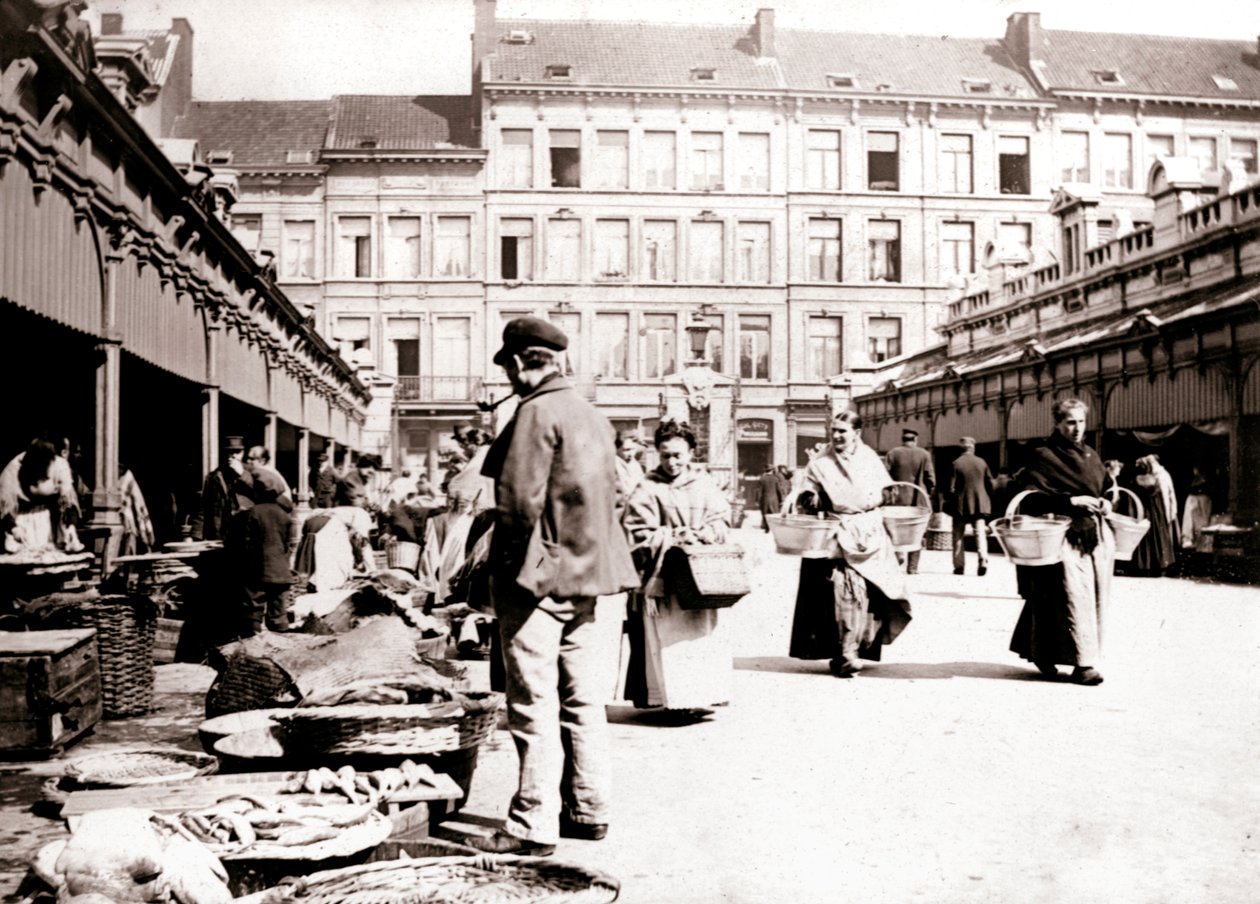 Puestos de mercado, Amberes, 1898 de James Batkin